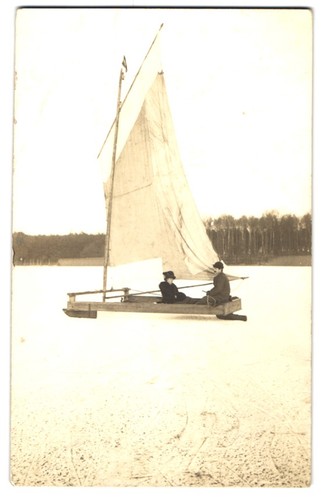 Fotografie eissegeln paar mit - eissegeln,,