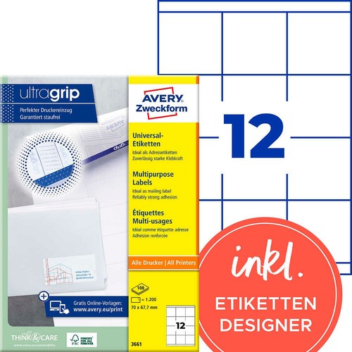 Avery zweckform etiketten - avery,