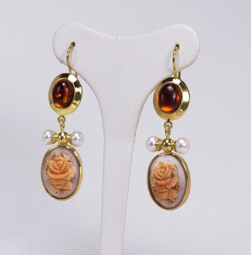 Ohrringe aus silber golden mit - ohrringe,