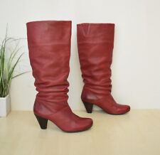 schöne Sixtyseven Echtleder Stiefel Gr. 39 (eher 38 1/2)  rot leicht gerafft