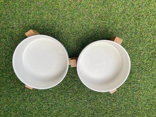 Doppel futternapf keramik mit - keramik,