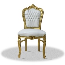 Barockstuhl weiss gold Büro