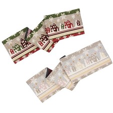 SANDER Winter Lights Gobelin-Tischband Läufer Tischläufer Winter Häuser 20x96 cm