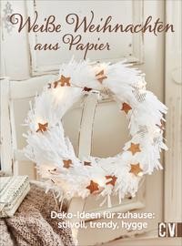 Weiße weihnachten aus papier - weiße,