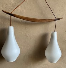 Hängelampe Glas Holz schönes