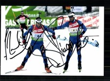 Martin und Simon Fourcade Foto Originial Signiert Biathlon + A 246310