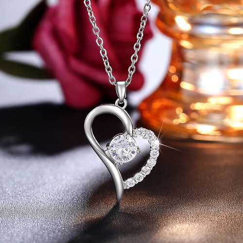 Halskette herz sterling silber - halskette,