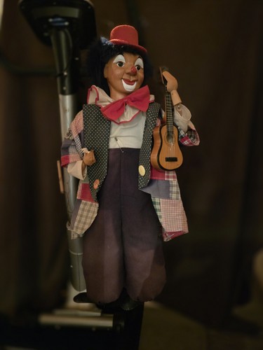 Clown marionette aus - clown, holz