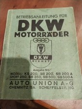 9.1 DKW 1937 KS SB 200 250 300 350 500 A Betriebsanleitung Manual Handbuch ME 