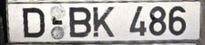 DIN-Kennzeichen D-BK 486 Düsseldorf *Sammlungsauflösung*