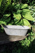 Blumenkasten Zink Shabby NEU Pflanzgefäß mit Griffen Blumenkübel