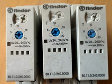 3 x Zeitschaltuhr Finder 80.11.0.240.0000, Zeitrelais