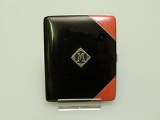 Art Deco Etui Metall Schwarz