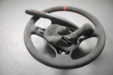 LENKRAD VW LUPO+ SCHALTKNAUF+12 UHR HANDBREMSGRIFF ALCANTARA NEU BEZIEHEN  