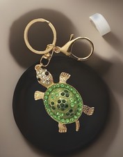 Taschenanhänger/Schlüsselanhänger Schildkröte mehrfarbiger Strass?