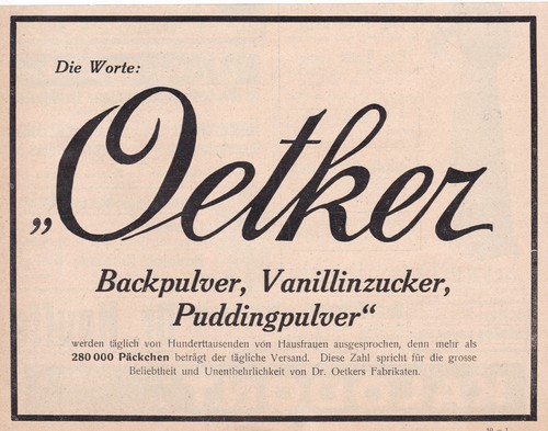 Oetker werbung reklame - oetker, /