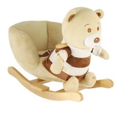 Bieco Plüsch Schaukeltier Bär Bubu – Holzrahmen