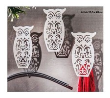 3x Garderobenhaken Eule