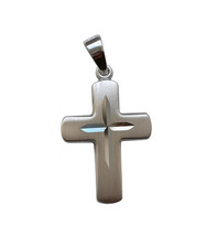 925 Silber Unisex Kreuzanhänger Anhänger Kreuz massiv rhodiniert hochglänz