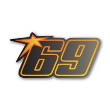 Aufkleber Startnummer 69 mit
