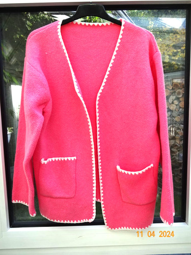 Strickweste damen pink mit - strickweste, in
