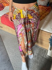 MANGO MAXIROCK Satinrock Sommerrock  IBIZA BoHo  Gr. S  NEUW.! TOP!!!