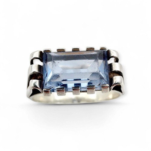 Vintage silber aquamarinring - vintage, silber-aquamarinring