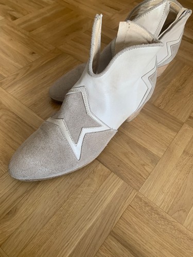 Leder wildleder stiefelette - leder,