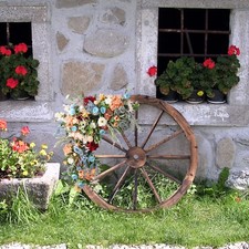 2er Set Wagenrad Holzrad 76