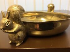 Schwere Art Deco Zierschale Centerpice Bronze Versilbert PN France Ecureuil 