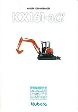 Prospekt Baumaschine Kubota Kompaktbagger KX161-3 kein Bobcat Takeuchi Schaeff