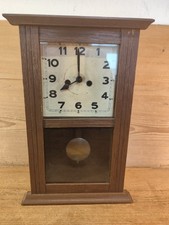 alte Uhr Regulator Wanduhr Pendeluhr Vitrinenuhr 30er mechanisch