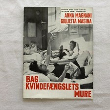 Nella città l'inferno Anna Magnani Giulieta Masina 1959 Danish Movie Program
