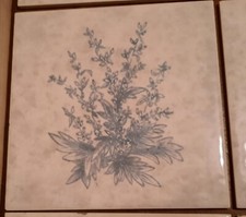 DDR Fliesen mit Ornament Grau Weiß von VEB Plattenwerk Max Dietel aus Meissen 