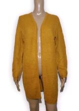 STRICKJACKE CARDIGAN IN GELB SENF STRICK GR. 36 NEU A360 