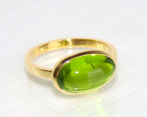 Peridot ring aus 750 gold - ring,