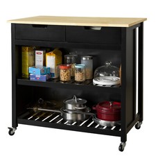 B-waren Kücheninsel Küchenwagen Küchenschrank mit 2 Schubladen FKW74-SCH-bwaren