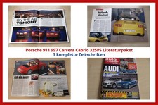 Porsche 911 997 Carrera Cabrio 325PS Literaturpaket - 3 komplette Zeitschriften