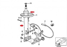BMW Federbein vorne links  Bildtafel Pos. #1  3er Reihe E36 M3.2   31312228007  