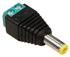 Adapter McPower, DC-Stecker 5,5x2,1mm und Lüsterklemme DC-Kabel, Stecker &