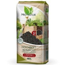 ProNatur Hochbeet Kompost Befüllung Gärtnerkompost Komposterde Grünkompost 40 L