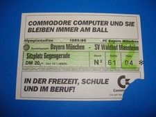 85/86 Ticket FC Bayern
