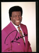 Ansichtskarte Musiker Roberto Blanco im pinkfarbenen Anzug, Autograph 