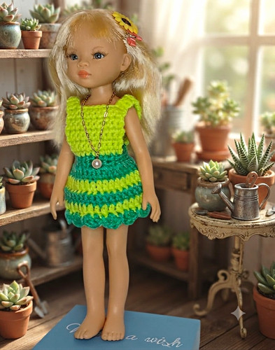 Strick puppenkleid 3 teilig - strick, ,
