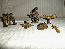 9 Figuren Akan Ashanti Gelbguss Ghana Afrika alte Goldgewichte