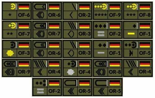 Rangabzeichen quer heer - bw,