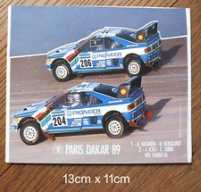 Sticker Aufkleber Peugeot 405 Turbo 16 Rallye A. Vatanen - J. ICKX 80er Jahre