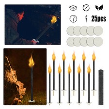 25PCS Wachsfackeln Brennzeit