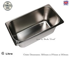 Gastronorm Behälter 150 mm Pfanne tief, 304 Edelstahl Gastronomie Pfanne Bad Marie