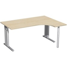 Eckschreibtisch, R, C-Fuß